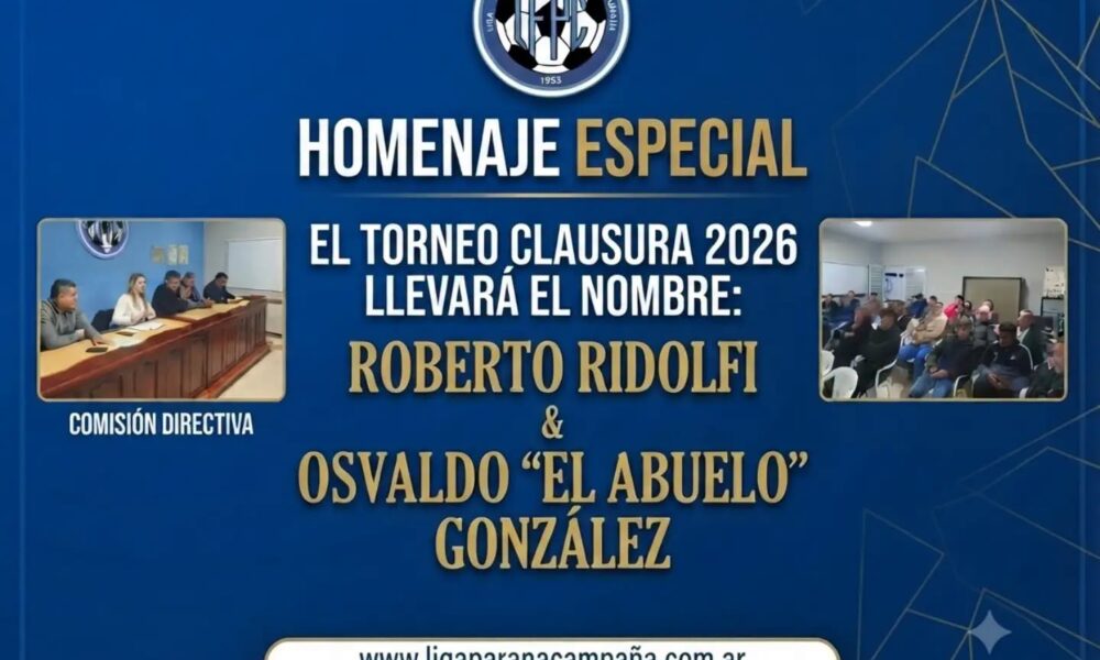 #ParanáCampaña confirmó el inicio del Torneo Clausura 2026 para el 2 de agosto